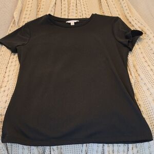 Time and Tru Black Short Sleeve Tee